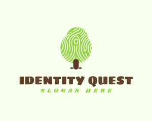 Fingerprint Nature Tree logo design