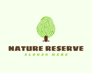 Fingerprint Nature Tree logo design