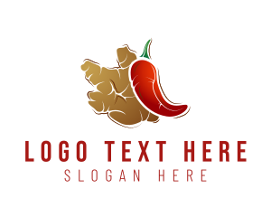 Chili Ginger Food Logo