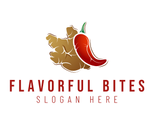 Chili Ginger Food logo design