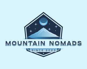 Stargazing Mountain Tourist logo design