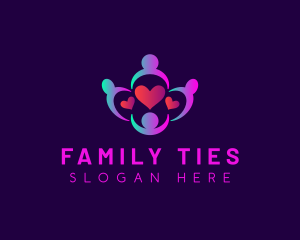 Family People Heart logo design