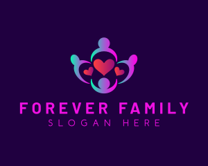 Family People Heart logo design