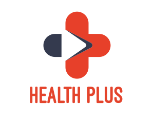 Medical Cross Video Play logo design