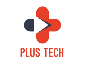 Medical Cross Video Play logo design