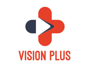 Medical Cross Video Play logo design