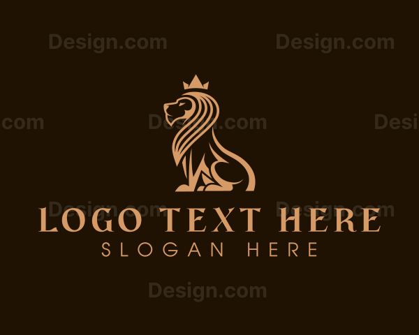 Premium Lion Crown Logo