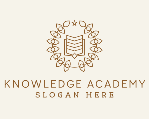 Book Wreath Academy logo design