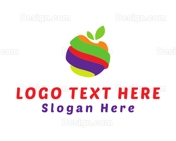 Colorful Fruit Twist Logo