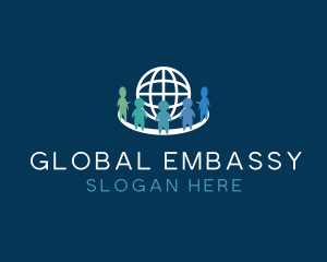 Global Human Recruitment logo design