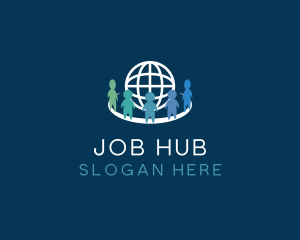 Global Human Recruitment logo design