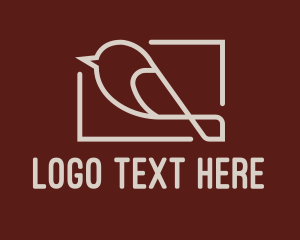Photograph - Minimalist Bird Photograph logo design