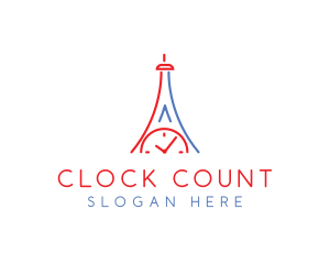 Clock Tower Structure  logo design