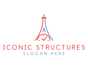 Clock Tower Structure  logo design