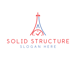 Clock Tower Structure  logo design