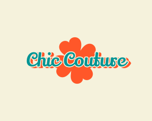 Chic Flower Cursive logo design