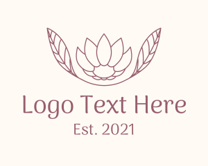 Minimalist Ornamental Flower  logo design