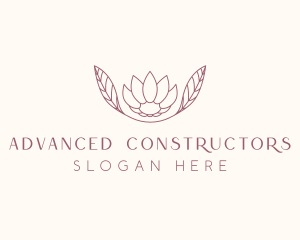 Minimalist Ornamental Flower  logo design