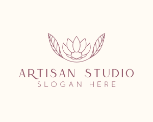 Minimalist Ornamental Flower  logo design