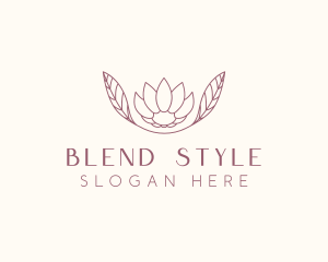 Minimalist Ornamental Flower  logo design