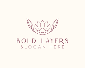 Minimalist Ornamental Flower  logo design