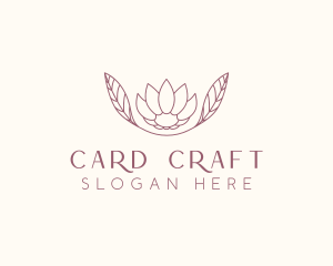 Minimalist Ornamental Flower  logo design