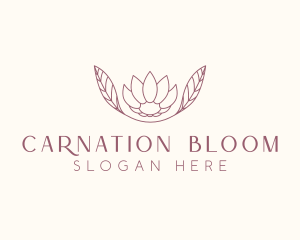 Minimalist Ornamental Flower  logo design