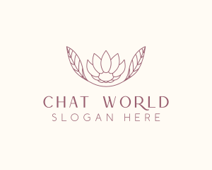 Minimalist Ornamental Flower  logo design