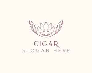 Minimalist Ornamental Flower  logo design