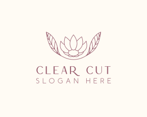 Minimalist Ornamental Flower  logo design