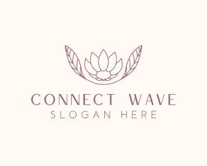 Minimalist Ornamental Flower  logo design