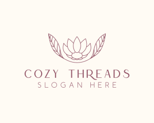 Minimalist Ornamental Flower  logo design