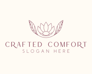 Minimalist Ornamental Flower  logo design