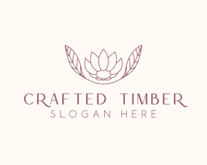 Minimalist Ornamental Flower  logo design