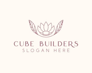 Minimalist Ornamental Flower  logo design