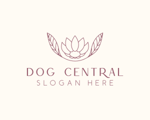 Minimalist Ornamental Flower  logo design