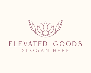 Minimalist Ornamental Flower  logo design