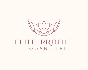 Minimalist Ornamental Flower  logo design