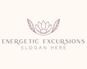 Minimalist Ornamental Flower  logo design