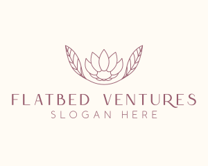 Minimalist Ornamental Flower  logo design