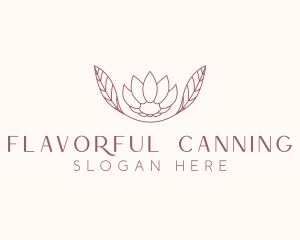 Minimalist Ornamental Flower  logo design