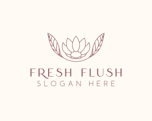 Minimalist Ornamental Flower  logo design