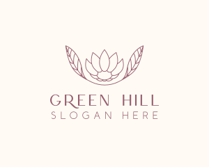 Minimalist Ornamental Flower  logo design