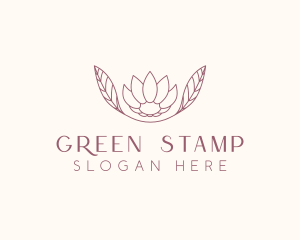 Minimalist Ornamental Flower  logo design