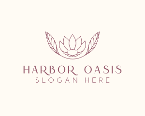 Minimalist Ornamental Flower  logo design