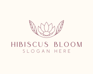 Minimalist Ornamental Flower  logo design