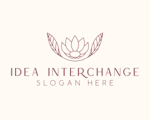 Minimalist Ornamental Flower  logo design