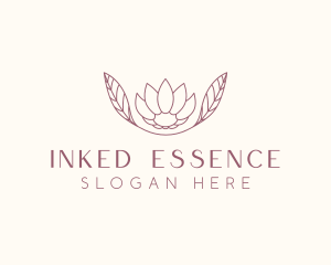 Minimalist Ornamental Flower  logo design