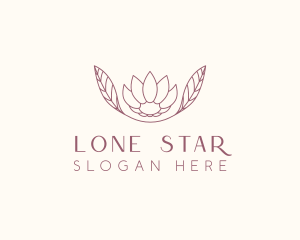 Minimalist Ornamental Flower  logo design