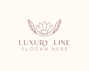 Minimalist Ornamental Flower  logo design